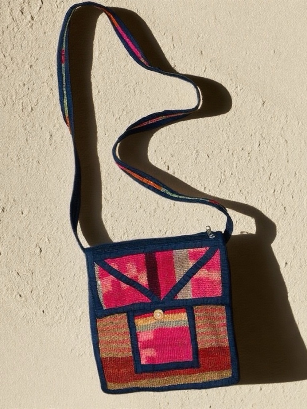 NWOT Tribal Southwestern Pink & Neutral Embroidery Crossbody Bag